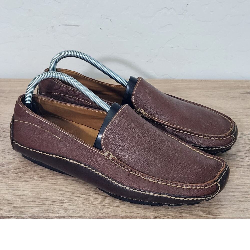 Cole Haan Somerset Venetian Driver Mens 8 Leather Dress Shoes Square Toe Slip On